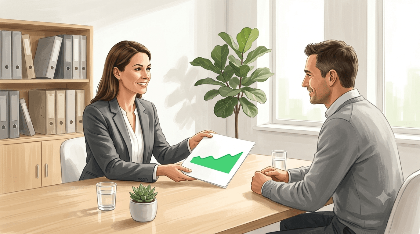 Fractional CFO reviewing client financial reports across multiple client workspaces