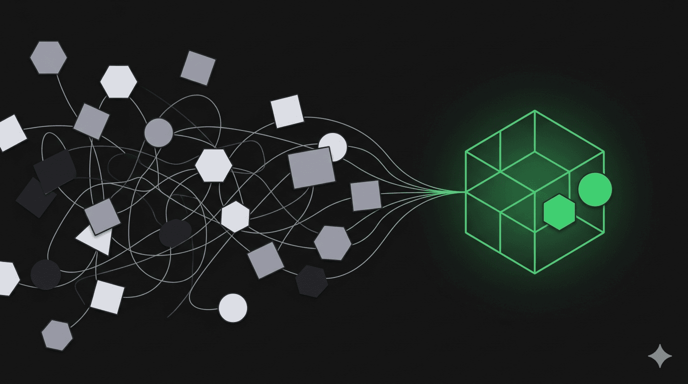 Consolidated finance stack diagram showing bookkeeping, forecasting, cap table, and reporting flowing from a single source of truth